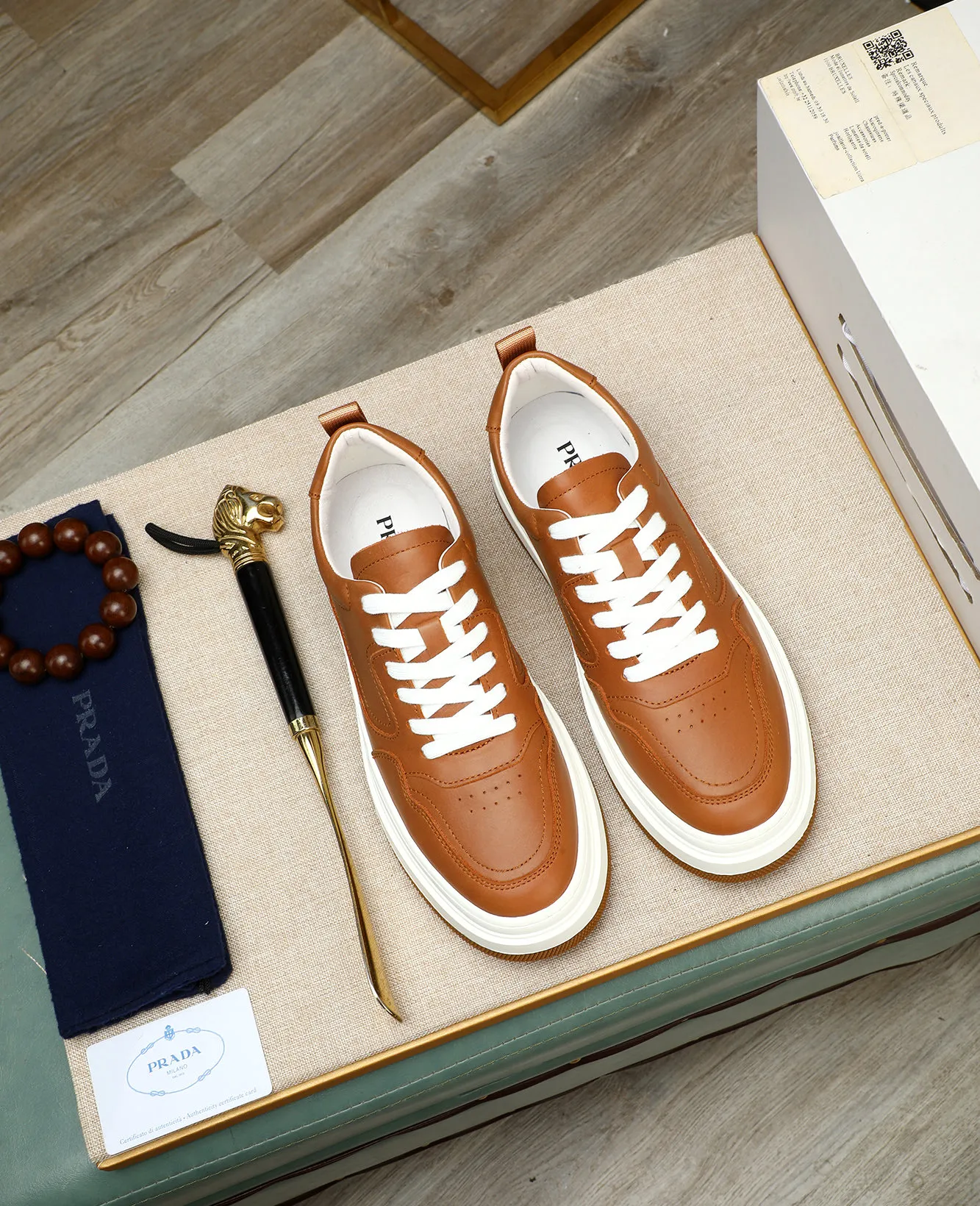 Men's men's shoes 💰460 high-end version. PRADA (Prada) men's casual style, compare the quality at the counter 🧚🏿♂️Imported cowhide fabric 🐎Water-dyed comfortable and soft cowhide lining for feet 🐂Genuine leather outsole with label 🎉 Size 38-44. Can be customized for 45💥🏆